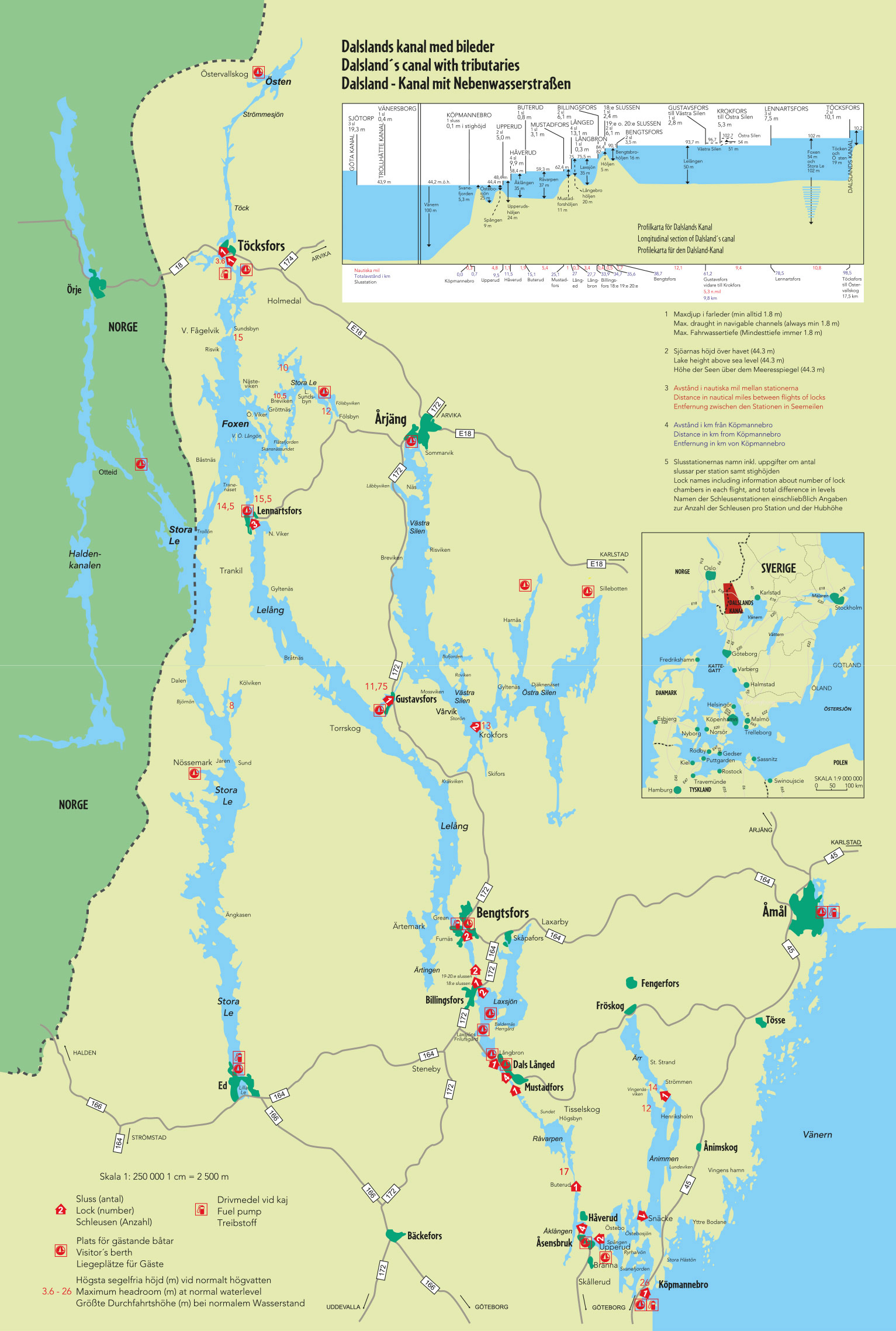 Dalslands kanal map
